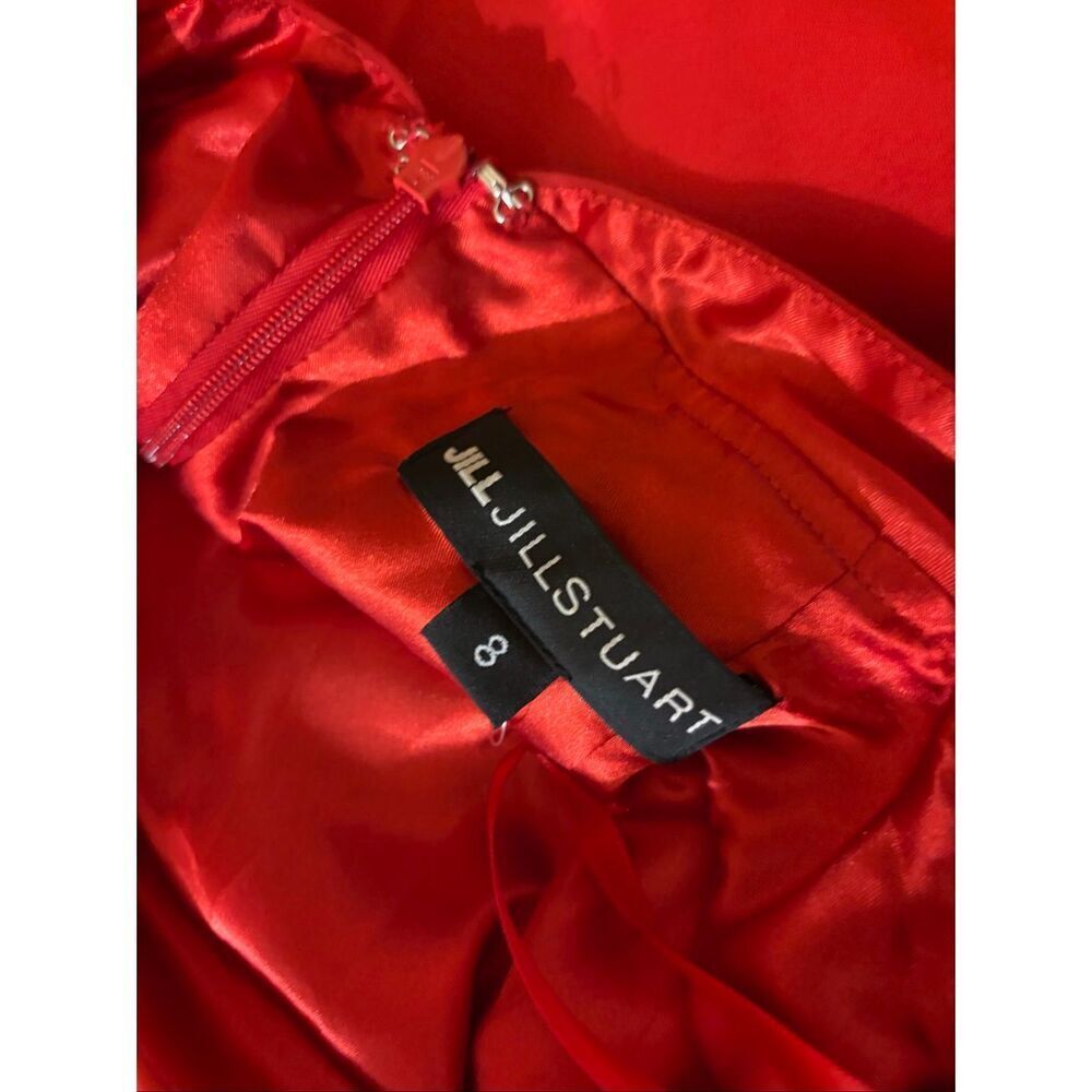 Jill Stuart red halter plunge maxi dress gown sz 8 semi formal - Picture 5 of 11